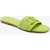 Resti Royalfashion Neon green women's flip-flops with buckle Rydr | Shoptok.si