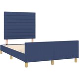  Okvir za krevet s uzglavljem plavi 120 x 200 cm od tkanine | shoptok.hr