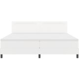  Posteljni okvir z vzmetnico Bela 200 x 200 cm Umetna koža | Shoptok.si