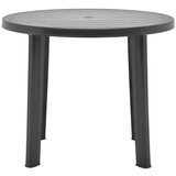 The Living Store Vrtna miza antracitna 89 cm plastika - Vrtna Miza, (21459392) | Shoptok.si