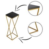  Stalak za cveće LOFT 70x24 cm zlatna/crna | Eponuda.com