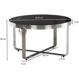 MID.YOU KLUBSKA MIZA, črna, srebrne barve | Shoptok.si