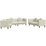 vidaXL 3-dijelni set sofa s jastucima krem baršunasti Cijene