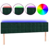  LED uzglavlje tamnozeleno 160x5x78/88 cm baršunasto | Eponuda.com