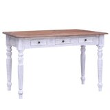  Radni stol s ladicama bijeli 117 x 57 x 75 cm masivni mahagonij | shoptok.hr