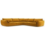 Mazzini Sofas Gorčično rumena žametna kotna sedežna garnitura Vanda – | Shoptok.si