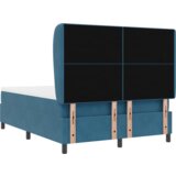 Box Spring Krevet s Madracem Tamnoplavi 140x200 cm Baršun | shoptok.hr