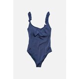 Trendyol Navy Blue Zippered Swimsuit Cene