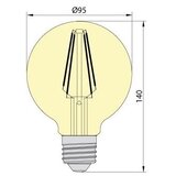 Brilagi led sijalica clasic amber G95 E27/8W/230V 2200K | Eponuda.com