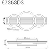 Globo STROPNA LED-SVETILKA TISHA 3000 K 230 V | Shoptok.si