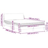  Krevet s madracem Dover tamnozeleni 140x190 cm baršunasti | shoptok.hr