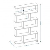 Hanah home Nilufer Walnut Polica za knjige 90x156x20cm, Smeđa | Eponuda.ba