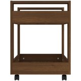 Kolica za radni stol boja smeđeg hrasta 60 x 45 x 60 cm drvena | shoptok.hr