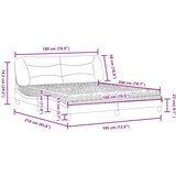  Krevet s madracem sivi 180 x 200 cm od umjetne kože | shoptok.hr