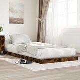  Krevet s daskama Dimljeni hrast 100 x 200 cm Konstruirano drvo | shoptok.hr