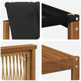  Set vanjskih sofa 5 kom. Prirodna i crna | shoptok.hr