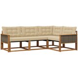  Set vanjskih sofa 4 kom. Prirodna i bež Smeđa 249 x 164,5 x 73 cm | shoptok.hr