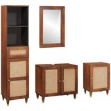 vidaXL Kupaonski namještaj s ladicama Zidne s vratima 4 pcs 38 x 33 x 160 cm Cijene