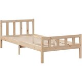 vidaXL Knjižna postelja brez vzmetnice 100x200 cm trdna borovina | Shoptok.si