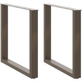  Noge za blagovaonski stol U-oblik 2 kom Prirodni čelik 80 x (72-73) cm Čelik | shoptok.hr