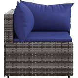  Kutna vrtna sofa od poliratana s jastucima siva | shoptok.hr