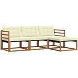  Set vanjskih sofa 4 kom. Prirodna i krem | Eponuda.com