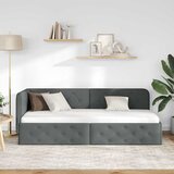 Kutni okvir kreveta Tamno siva 80 x 200 cm tkanina | shoptok.hr