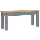 vidaXL Blagovaonska klupa Panama sivi 105x30x45 cm od masivne borovine | shoptok.hr