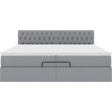  Otomanski krevet s madracem svijetlosivi 200x200 cm tkanine | Eponuda.ba