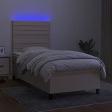  box spring s madracem LED krem 100x200 cm od tkanine | shoptok.hr