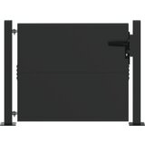 vidaXL Vrtna vrata Crna 105 x 100 cm Čelik s praškastim premazom | shoptok.hr