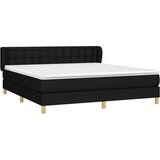  Krevet s oprugama i madracem crni 160x200 cm od tkanine | shoptok.hr