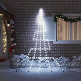 vidaXL LED božično drevesce med 168 LED Hladno bela 511 cm Kovina | Shoptok.si