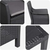  Garnitura za opuštanje s jastukom 3 pcs Antracit PP | shoptok.hr