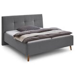 Meise Möbel Sivi tapecirani bračni krevet s prostorom za odlaganje s podnicom 180x200 cm Madea – | shoptok.hr