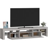 TV ormarić s LED svjetlima siva boja betona 200x36,5x40 cm | shoptok.hr
