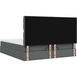 vidaXL Otomanski krevet s madracem i LED tamnosivi 160x200cm tkanine | shoptok.hr