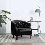  Fotelja od baršuna crna | shoptok.hr