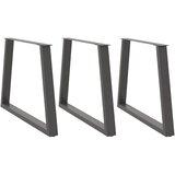  Noge za blagovaonski stol V-oblik 3 kom antracit 100 x (72-73,3) cm čelik Cijene