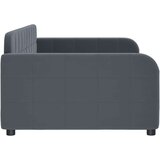 vidaXL Raztegljiva postelja temno siva 100x200 cm žamet | Shoptok.si