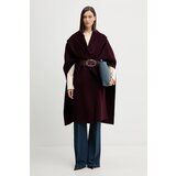 Elisabetta Franchi Vuneni pončo boja: bordo, CP67D56E2 | shoptok.hr