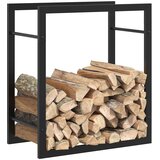  Stalak za drva za ogrjev mat crni 50x28x56 cm čelični | shoptok.hr