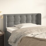  Uzglavlje s ušima svjetlosivo 93x16x78/88 cm baršunasto | shoptok.hr