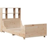  Krevet s regalom za knjige bez madraca 90x190 cm masivno drvo - Smeđa 90 x 190 cm | shoptok.hr