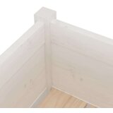 vidaXL vrtno cvetlično korito 2 kosa belo 70x31x70 cm trdna borovina | Shoptok.si