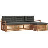  Set vanjskih sofa Prirodna i antracit 254 x 162,5 x 73 cm | shoptok.hr
