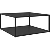 vidaXL stolić za kavu crni 80 x 80 x 35 cm od kaljenog stakla | shoptok.hr