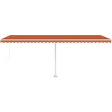  Samostojeća tenda ručno uvlačenje 600 x 300 cm narančasto-smeđa | shoptok.hr