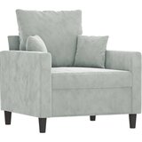  Fotelja svjetlosiva 60 cm baršunasta | shoptok.hr