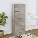 vidaXL Omarica za čevlje betonsko siva 63x24x147 cm inženirski les